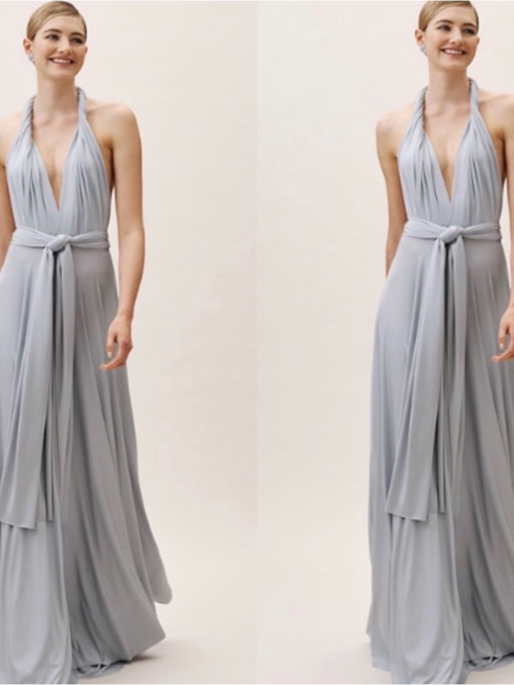 Grey convertible gown!